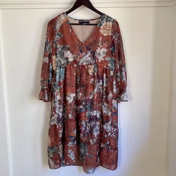 HEMANT & NANDITA  Zeri Peasant Dress​ - Picture 10 of 16